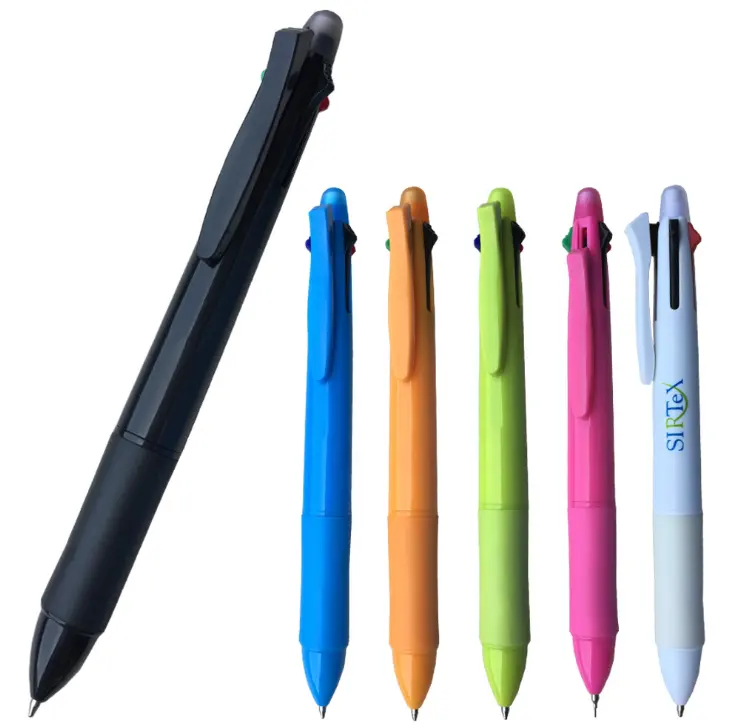 文房具日本の多機能4色格納式クリックボールペン色鉛筆付き4色ボールペン0.5mm