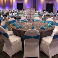 थोक सस्ते मजबूत खिंचाव मानक आकार सफेद स्पैन्डेक्स होटल पार्टी भोज शादी कुर्सी कवर