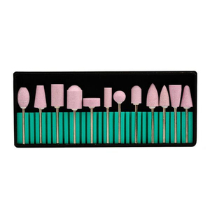 12 pcs foret à ongles en céramique modèle différent carbure dentaire vitrage conseils avec étui - Product Image 3