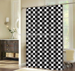 <span class=keywords><strong>Rideau</strong></span> <span class=keywords><strong>de</strong></span> <span class=keywords><strong>douche</strong></span> carré en polyester, noir, pas cher et créatif - Product Image 4