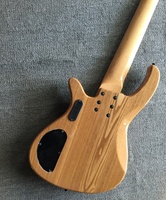 Weifang Rebon 6 String Burl Maple Electric Bass Guitar in Wood Colour