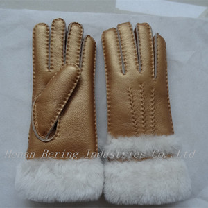 2017 Colección Española Merino Doble Cara de piel de Oveja Señoras Guantes De Napa - Product Image 1