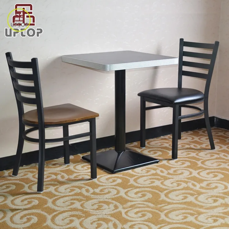 Restaurant Tables And Chairs Prices SP-LC285 Wholesale Black Iron Metal Restaurant Tables And Chairs Prices