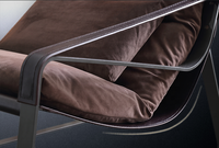 Canapé de salon au design nordique moderne, fauteuil de détente, fauteuil inclinable simple, fauteuil lounge en cuir véritable, chaise longue en cuir véritable, 2 ans