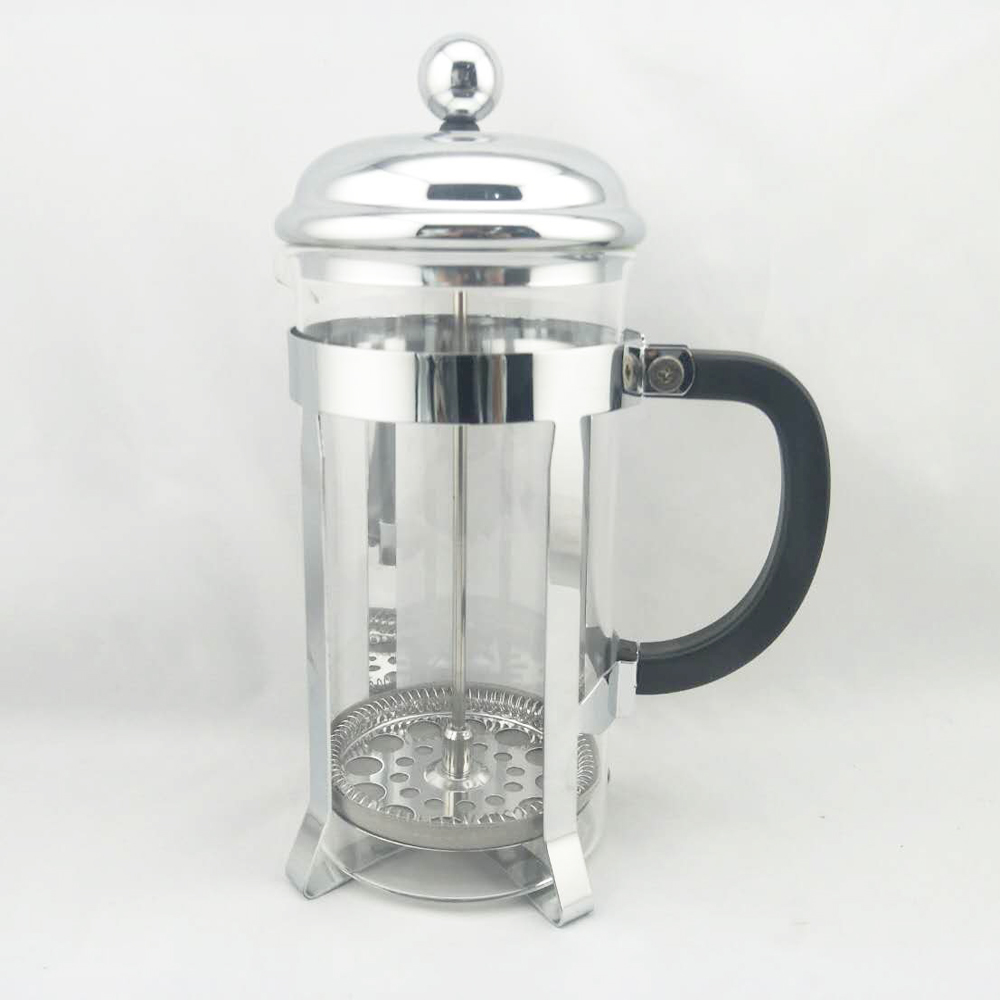 Heat Resistant Borosilicate Glass Stainless Steel French Press Coffee Maker