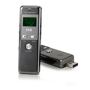 حار بيع 8GB المزدوج ميكروفون راديو FM رخيصة قابل للسحب USB مسجل الصوت القلم مع شاشة
