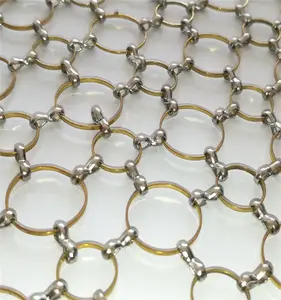 1*8MM פליז Chainmail טבעת רשת טבעת וילונות מתכת רשת עבור דקורטיבי - Product Image 6