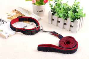 La mejor compra amzaon Venta caliente Jean <span class=keywords><strong>Dog</strong></span> <span class=keywords><strong>leash</strong></span> collar arnés traje de tres piezas del arnés del perro - Product Image 3