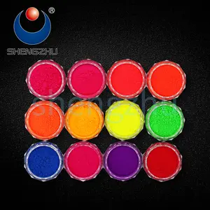 Fluorescent pigment powder for crayon, wax