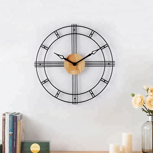 Soggiorno camera <span class=keywords><strong>Da</strong></span> Letto <span class=keywords><strong>Cucina</strong></span> di Grandi Dimensioni Scavato-out In Numeri Romani Silenzioso Ferro Rotondo <span class=keywords><strong>Orologio</strong></span> <span class=keywords><strong>Da</strong></span> Parete Decorativo - Product Image 2