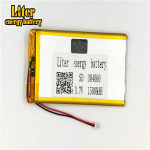 Plug 1.25-2 P 304080 Ultra-thin polymer lithium battery 1500 mah outdoor lighting 3.7 V equipment medical with ntc - Product Image 2