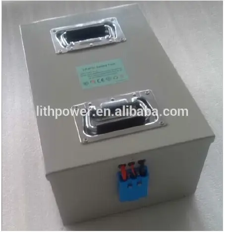 Lithpower Baterai Lithium 48V 100AH, Kotak Logam Bawaan dengan Indikator LED untuk Skuter/Sistem Surya 50ah 36V Lifepo4 Sel