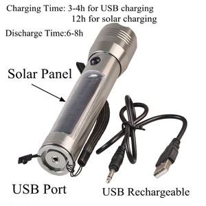 <strong>Solar</strong> Powered Led Flashlight, USB Rechargeable Led <strong>Solar</strong> <strong>Torch</strong> <strong>Light</strong> - Product Image 3