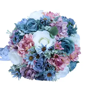 artificial flower bouquet fake silk Popular Style Import China Silk Flowers