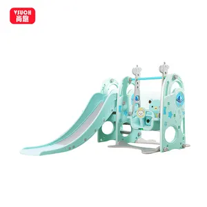 Home Use Multifunctional New Design Indoor Kids Plastic Slide And Swing Set