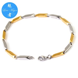 Dos tonos oro y <span class=keywords><strong>plata</strong></span> Pulsera <span class=keywords><strong>de</strong></span> cadena <span class=keywords><strong>de</strong></span> acero inoxidable <span class=keywords><strong>de</strong></span> la joyería - Product Image 1