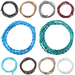 Decorativo bulbo Edison vendimia <span class=keywords><strong>2</strong></span> Core Twist tejido trenzado cable de alambre eléctrico Cable de iluminación - Product Image 2
