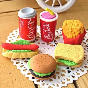 Vendita Diretta della fabbrica di Cibo A Forma di Cartone Animato KFC Hamburger 3D Eraser