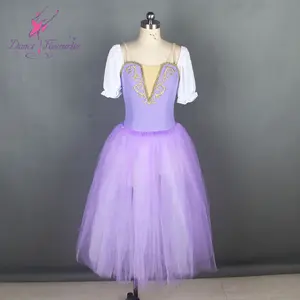 Ngắn tay áo lãng mạn nhảy múa ba lê tutu váy cho cô gái và phụ nữ ba lê nhảy múa ăn mặc tutus dài 18703-2