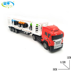 <span class=keywords><strong>Camion</strong></span> <span class=keywords><strong>Giocattolo</strong></span> Telecomandato a Due Piani, Veicolo di Trasporto in Plastica con 3 Scivoli, Piccola Auto con Luci, Scala 1:16, Batteria Alcalina AAA - Product Image 2
