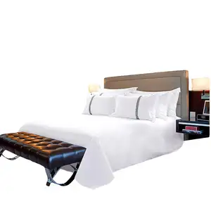 Wholesale 300TC sateen bulk luxury hotel flat sheets