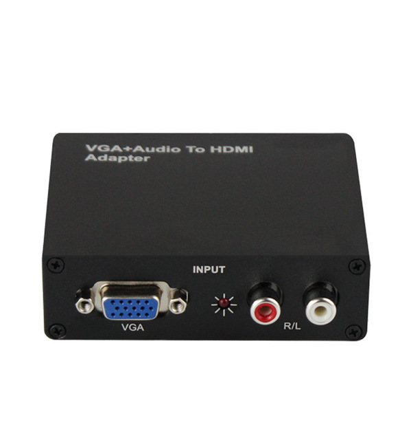 Top Trending Products Full HD 1080P VGA R L Stereo Audio to HDMI Converter with DC Adapter for PC Laptop Monitor and Projector