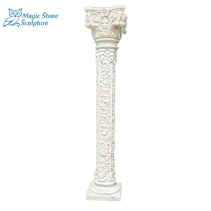 Garden Capital Roman Home Gate <strong>Decorative</strong> Pillar Design Natural Big Solid Round Granite Stone <strong>Column</strong>