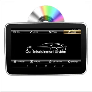 สุดยอด! เครื่องเล่น DVD + Android 10.1นิ้วแอนดรอยด์6.0รถเครื่องเล่นดีวีดีด้านหลังรถที่นั่งจอ Lcd ที่มี FM,IR,HD,Wifi