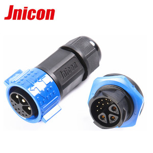 Jnicon điện tín hiệu kết hợp nam nữ đẩy khóa M25 IP67 3 9pin Thông tư nối - Product Image 4