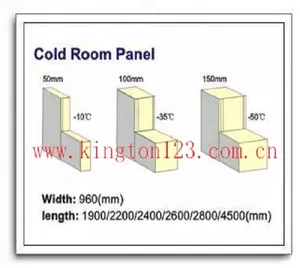Salle de congélation rapide 15CM d'épaisseur, réfrigérateur à froid, tenue de congélation à faible prix