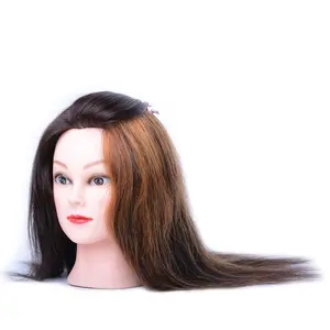 Cabeza de Maniquí de cabello humano 100, productos de belleza china, con cabello natural - Product Image 1