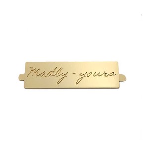 Wholesale Hot Selling Handmade Gold Color Custom Handbag Brand logo Metal <strong>Tags</strong> for <strong>Bag</strong> - Product Image 5