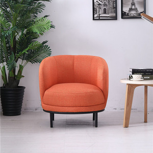 Modern <strong>Round</strong> Fabric <strong>Sofa</strong> <strong>Chair</strong> with Metal Legs Chinese Design Style Living Room Furniture for Home Use <strong>Sofa</strong> - Product Image 2
