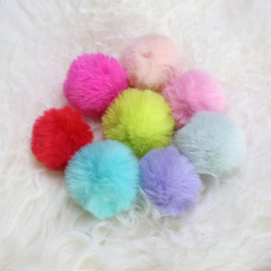 Pompons en fausse fourrure en peluche pour chapeaux d'hiver 8CM, pompons en fausse fourrure animale, vente en gros - Product Image 3