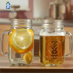 20 oz glass mason jar with handle,glass mason jar with metal lid