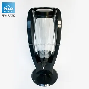 Torre de chope de cerveja 100oz 3l, dispensador de cerveja plástico com tubo de gelo