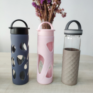 Private label di <span class=keywords><strong>vetro</strong></span> bere <span class=keywords><strong>bottiglia</strong></span> con silicone per le bevande gassate - Product Image 2