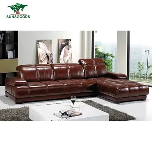 Furnitur Ruang Tamu Cina Pemasok Pvc Sofa Set, Set Sofa Desain Modern Bentuk L Sofa