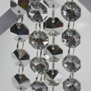 Moda encanto AB pintado plata cristal diamante cuentas Octágono prisma para la boda llevó la lámpara caída - Product Image 4