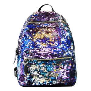 Stylish Glitter Colorful Sequins Mini Backpack Girls Satchel