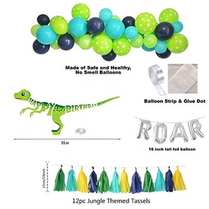 Dinosauro Decorazioni Del Partito Palloncini Ghirlanda Kit con ROAR Stagnola Palloncino e Poco Dino Buon <span class=keywords><strong>Compleanno</strong></span> Banner - Product Image 2