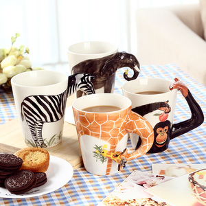 Tazza in Porcellana 3D Dipinta a Mano, Design Personalizzato a Forma di Animale, per <span class=keywords><strong>Caffè</strong></span>, Tè, Latte, con Logo Personalizzato per Regali Aziendali - Product Image 1