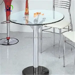 accurate grinded flat edge tempered shatterprrof glass unbreakable round glass table top extra pressure resistant glass