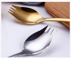 Spork-Tenedor de titanio multifunción, cuchara de Espagueti de acero inoxidable 304, tenedor para ensalada - Product Image 6