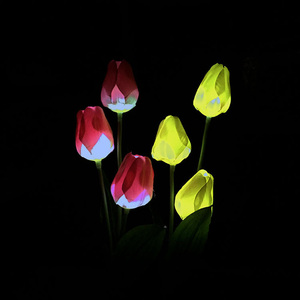 Luci da giardino a LED solari con fiore di tulipano alla moda IP65 per illuminazione da giardino all'aperto per giardini e spazi paesaggistici - Product Image 6