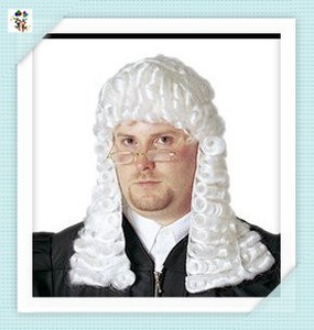 <span class=keywords><strong>Perruque</strong></span> synthétique pour homme adulte, style colonial, blanc bouclé, avocat, <span class=keywords><strong>juge</strong></span>, HPC-0046 - Product Image 3