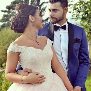 NE328 Light <strong>Pink</strong> Charming Tulle Off the Shoulder Ball Gown <strong>Wedding</strong> <strong>Dresses</strong> Lace up Floor-Length Bride <strong>Dresses</strong> - Product Image 2