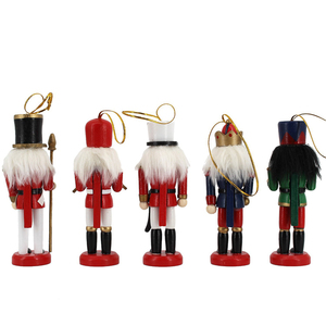 Soldados <span class=keywords><strong>Cascanueces</strong></span> <span class=keywords><strong>de</strong></span> Madera con Soporte, Adorno Navideño, Decoración para <span class=keywords><strong>el</strong></span> Hogar - Product Image 4