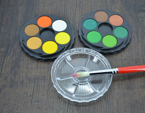 Großhandel benutzerdefinierte 12 farben künstler aquarell malen kuchen 24 farben aquarell für kinder - Product Image 3
