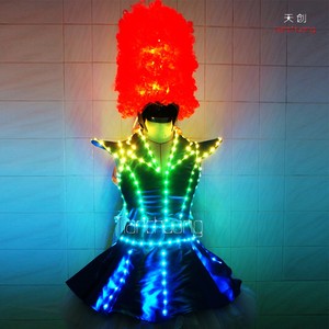 Unique Brésil Carnaval costumes, LED Light étape costume avec chapeaux - Product Image 4